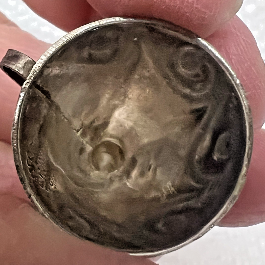 Vintage Sterling Silver Perfume Funnel Wave Design Tiny Handle 1 3/8 inch Item image 6