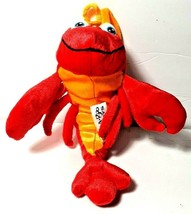 Plush Lobster 10&quot; Cartoon Face Red Stuffed Animal Big Eyes Peek A Boo Toy - £10.92 GBP