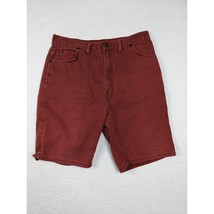 Vintage Mens Flynn Enterprises Rust Red Denim Shorts 34 USA Cotton - £31.97 GBP