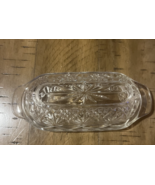 Vintage Anchor Hocking Arlington &quot;Starburst&quot; Clear Covered Butter Dish READ - $29.69 CAD