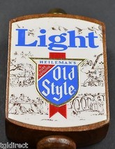 Vintage Heileman&#39;s Old Style Light Wood Beer Tap Handle Pub Bar Brew Collectible - £38.57 GBP