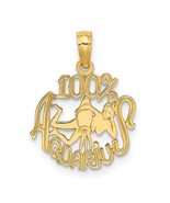 14K Yellow Gold or 14K White Gold 100% Aquarius Zodiac Charm - $180.99