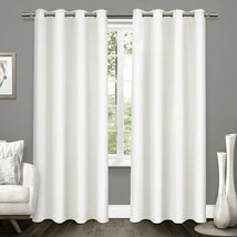 Exclusive Home Textured Linen Blackout Grommet Top Curtain Panel Pair 52&#39;&#39;x96&#39;&#39; - £39.17 GBP