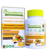 Premium Turmeric Curcumin with 95% Curcuminoids  Ginger &amp; Black Pepper 9... - $25.89 CAD