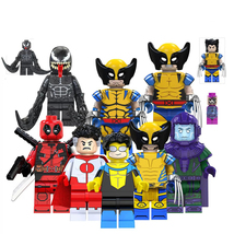 8Pcs DC Super Heroes Wolverine Deadpool Riot Omni Man Minifigure Buildin... - $23.59