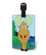 Luggage Tag Goofy Moose Identification Label Suitcase Backpack ID Travel... - £9.38 GBP