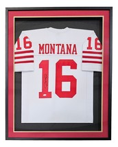 Joe Montana Signed Framed Custom White Pro Style Football Jersey JSA - £459.57 GBP