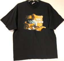 Paul Simon 2001 Vintage Rock Roll Solo Pop Music Black Tour Concert T-Shirt XL - £24.47 GBP