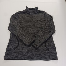 High Neck Women's Gray 1/4 Zip Cotton Blend Sweatshirt Pullover Size Large image 15