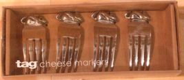 4 TAG BRAND Stainless Mouse Cheese Markers Forks Sharp, Soft, Mild, Hard... - $29.02