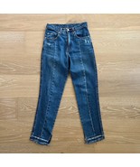 Nobody Denim Issy Jeans Cropped Two Tone Frayed Hem Distressed sz 24 - £57.05 GBP