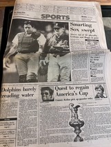 Red Sox Boston Globe October 5 1986 MLB Seaver America&#39;s Cup ALCS - $17.50