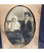 Antique Large Portrait Photograph of Victorian Children 11”x14” - $18.81