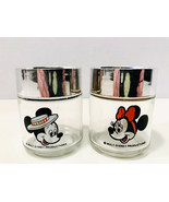 Vintage 1990’s Walt Disney Mickey And Minnie Glass Salt And Pepper Shake... - £8.59 GBP