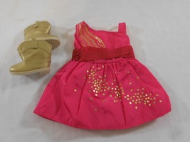 American Girl Doll Saige Girl Of The Year 2013 Sparkle Dress and Boots - $23.77