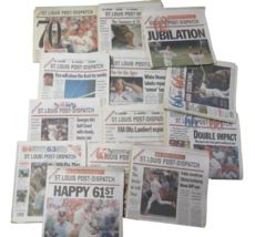 Mark McGwire 1998 Season Newspapers 70 HR Season Lot of 13 - $74.25