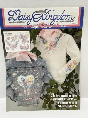 Vintage Daisy Kingdom No Sew Applique Garden Medley 6383 New Old Stock - £6.76 GBP