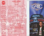 Dick Clark&#39;s American Bandstand Grill Brochure &amp; Menu 1990&#39;s - $27.77