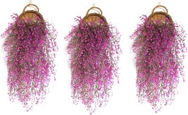 Eyomii 3 Pcs. Artificial Hanging Plants Fake Artificial Flower Wall Hanging Faux - £35.90 GBP