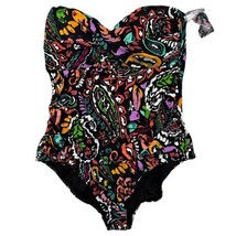Anne Cole One Piece Swimsuit Womens XXL Petaly Tropical Paisley Beach Swimwear - £11.73 GBP