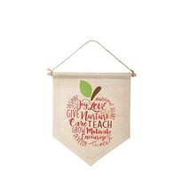 Teach Hanging Banner New Teacher Wall Hanging 11 x 9 inch - $12.85