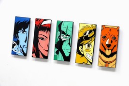 Cowboy Bebop Tonal Enamel Pin Set of 5 - Spike Faye Valentine Jet Black Ed Ein - £47.17 GBP