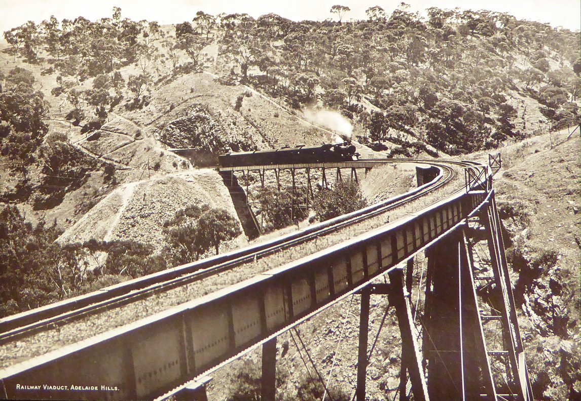 Railway viaduct, Adelaide Hills -  (Original 1920's Print) -  Framed  Print - 12 - $59.00