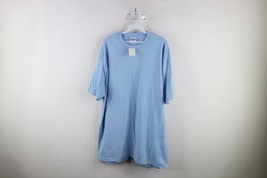 Deadstock Vintage 90s Streetwear Mens XL Blank Heavyweight T-Shirt Carolina Blue - £31.07 GBP