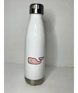 Vineyard Vines Tailgate Water Bottle White Pink Whale Screw Top Lid 17.5oz - $17.65