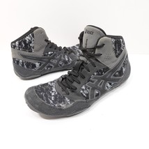 Asics Men&#39;s Snapdown Black Gray Camouflage Camo Wrestling Shoes J703J Si... - $35.99