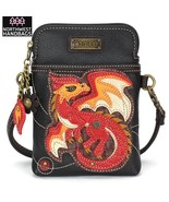 RED DRAGON MYTHOLOGY CELLPHONE CROSSBODY PURSE BLACK CHALA - $723.90 MXN