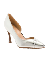 New Naturalizer Silver Leather Pointy Pumps Size 8.5 W Wide $134 - $69.99