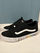 EUC Vans Ward Classic Shoes Women’s Size 9 Black Rainbow Check Pride I Am Proud - £27.21 GBP