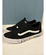 EUC Vans Ward Classic Shoes Women’s Size 9 Black Rainbow Check Pride I A... - $34.64