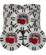 WELCOME Las Vegas Poker Chips with Denomination Value 1 - set of 50 whit... - £15.92 GBP
