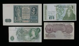 Großbritannien, Irland &amp; Polen 4-Notes Set Pfund, Schilling &amp; Zlotych - $72.42 CAD