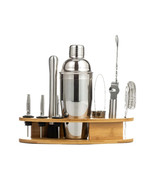 BY-011 11 In 1 Oval Wooden Stand Shaker Set Bartending Tools, Spec: 750ml - $49.41