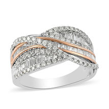 2.00 Ct Round Cut Diamond Wedding Engagement Ring 14k Two Tone Gold Finish 925 - £75.84 GBP