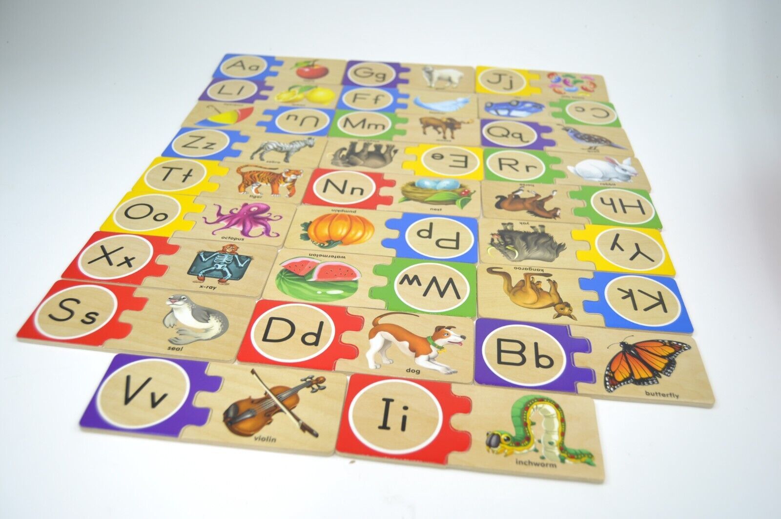 Melissa & Doug Wooden A-Z Self Correcting Letter Puzzle Age 4+ Wood Case - £7.85 GBP