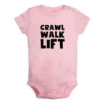 Crawl Walk Lift Funny Bodysuits Baby Romper Infant Kids Short Jumpsuit Outfits - $10.44