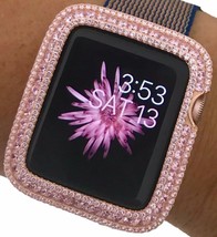 Series 1,2,3 Bling Apple Uhr Lünette Schutzhülle Rose Vergoldet Zirkonia... - £52.35 GBP