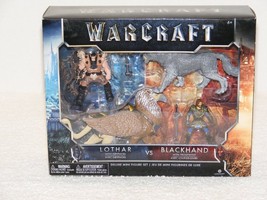 Nib 2016 Warcraft Lothar W/GRYPHON Vs Blackhand W/FROSTWOLF Mini Figures (SB2) - £15.97 GBP