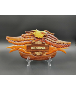 Harley Davidson Motorcycles Eagle Wood Wall Plaque Man Cave Garage 3D Logo - $49.00
