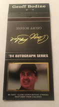 Matchbook Cover Matchcover Auto Car Racing Geoff Bodine 1994 - £2.61 GBP