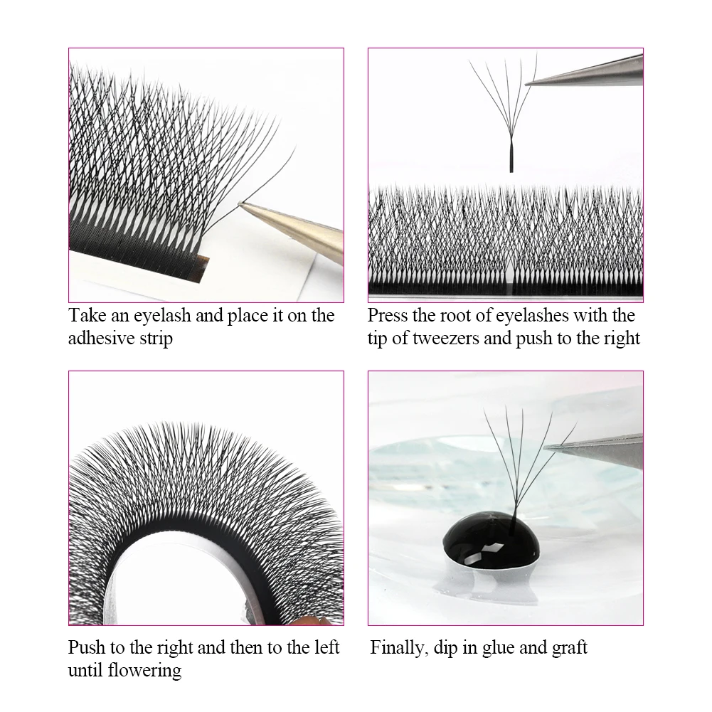 Sporting Fadvan 5D W Shape Eyelash Extensions 0.07 C/D  Faux Mink Natural Soft P - £23.90 GBP