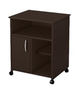 Contemporary Printer Stand Cart with Storage Shelves in Chocolate - $3,897.51 MXN