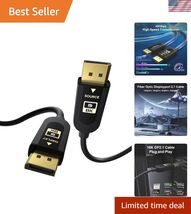 Certified Fiber Optic DisplayPort 2.1 Cable, Cable 80Gbps Video Display ... - $142.10
