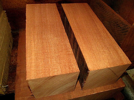 Two (2) Kiln Dried Exotic African Sapele Turning Lumber Wood Lathe 4&quot; X 4&quot; X 11&quot; - £33.21 GBP