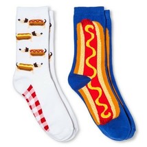 A Pair of Hot Dog Socks &amp; Pair of Hot Doggie Women&#39;s Dachshund Socks Set - £11.47 GBP