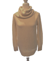 Loft Lady&#39;s Sweater Small Over Size Ivory Turtleneck Long Sleeve Buttons At Hem - £16.58 GBP
